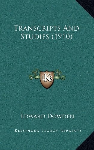 Transcripts And Studies (1910)