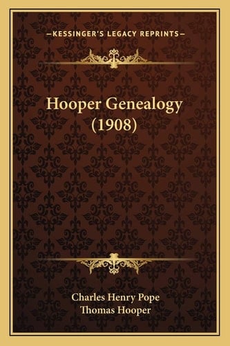 Hooper Genealogy (1908)