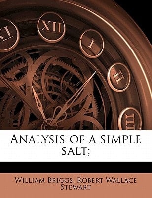 Analysis of a simple salt;