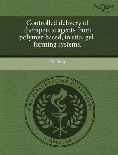 Controlled delivery of therapeutic agents from polymer-based, in situ, gel-forming systems.