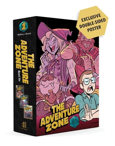 The Adventure Zone Boxed Set Here There Be Gerblins, Murder on the Rockport Limited! and Petals to the Metal