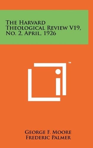 The Harvard Theological Review V19, No. 2, April, 1926