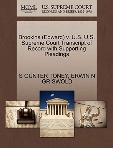 Brookins (Edward) v. U.S. U.S. Supreme Court Transcript of Record with Supporting Pleadings
