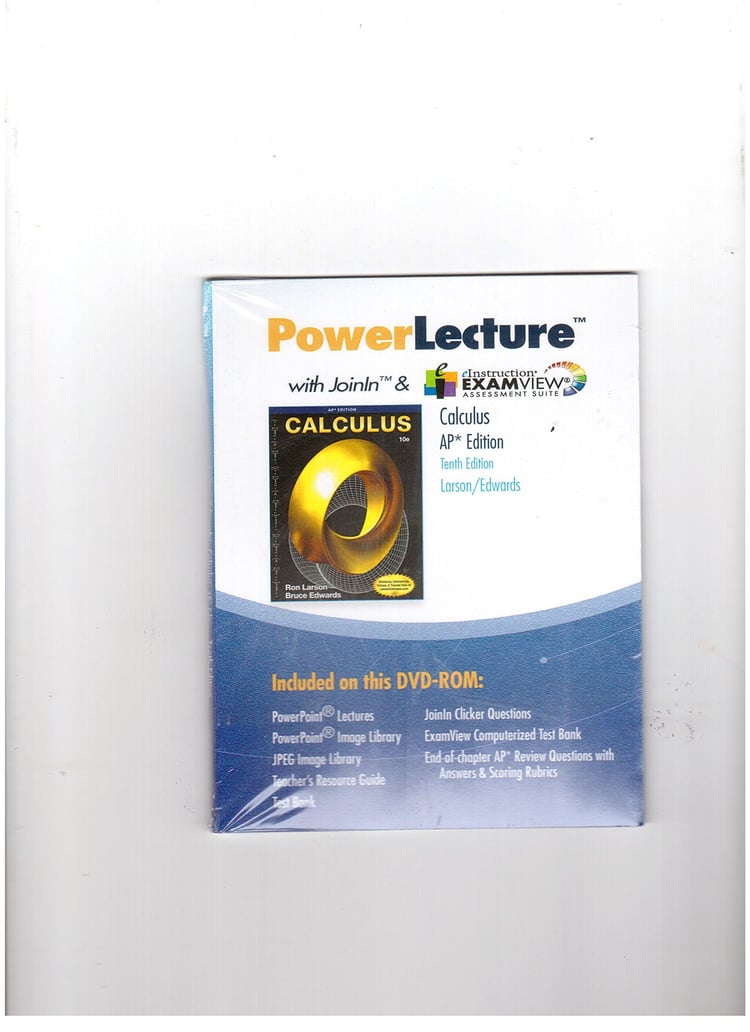 Cengage Learning PowerLecture with JoinIn & eInstruction Examview Calculus AP Edition