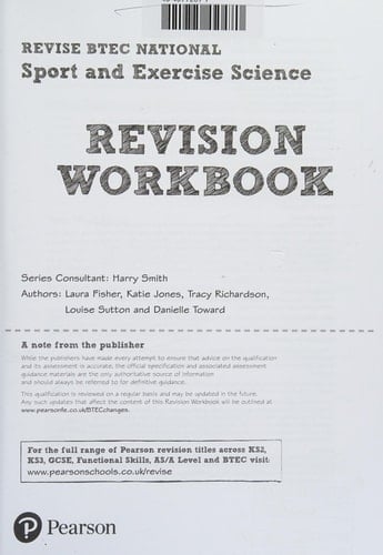 Pearson REVISE BTEC National Sport and Exercise Science Revision Workbook - for 2025 Exams