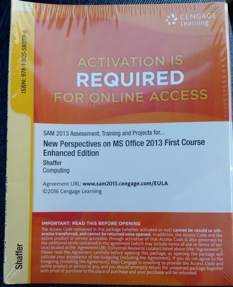 SAM Cengage 2013 New Perspectives on MS Office 2013 First Course ENHANCED EDITION