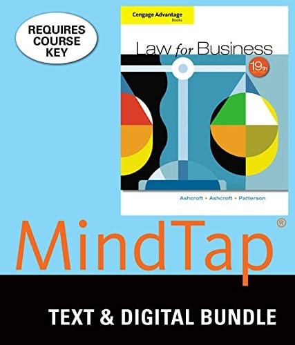 Bundle: Cengage Advantage Books: Law for Business, Loose-Leaf Version, 19th + LMS Integrated for MindTap Business Law, 1 term (6 months) Printed Access Card