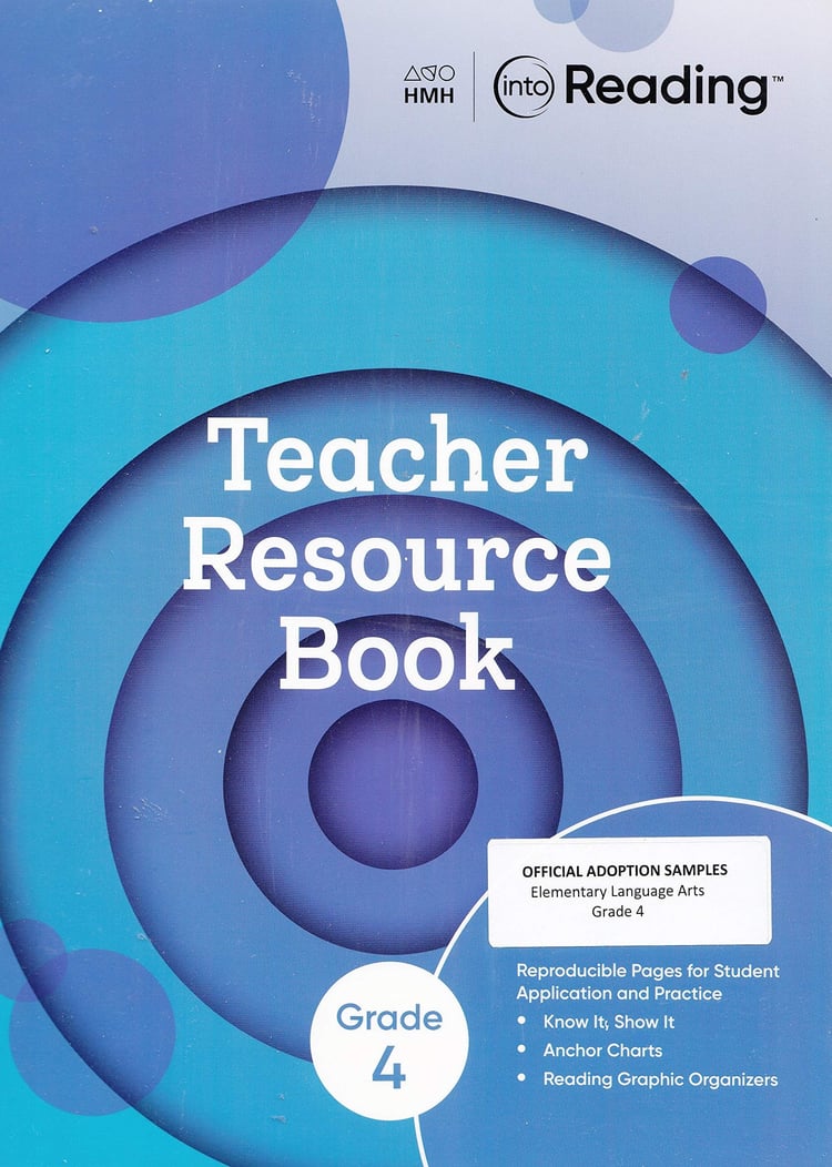 HMH Into Reading Teacher resource book. Grade 4