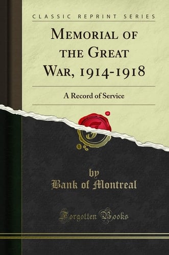 Memorial of the Great War, 1914-1918 A Record of Service (Classic Reprint)
