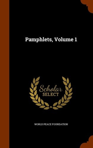Pamphlets, Volume 1