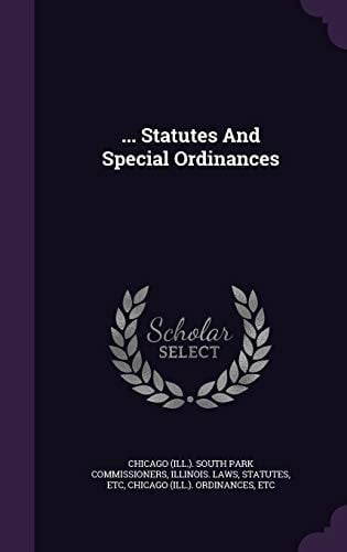 ... Statutes And Special Ordinances