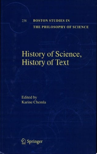 History of Science, History of Text