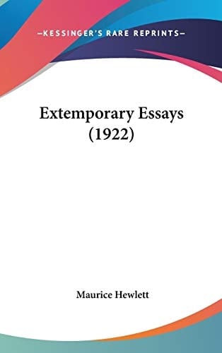 Extemporary Essays (1922)