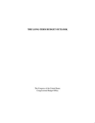 Long-Term Budget Outlook