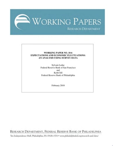 Expectations and Economic Fluctuations An Analysis Using Survey Data