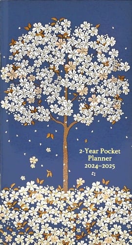 2024-25 Falling Blossoms 2-Year Pocket Planner (24-Month Calendar)