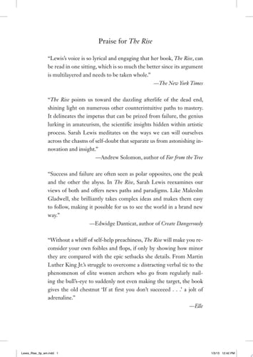 The Rise Creativity, the Gift of Failure, and the Search for Mastery
