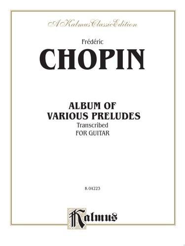 Album of Various Preludes Transcribed for Guitar: Classical Guitar Folio