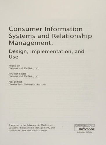Consumer Information Systems and Relationship Management