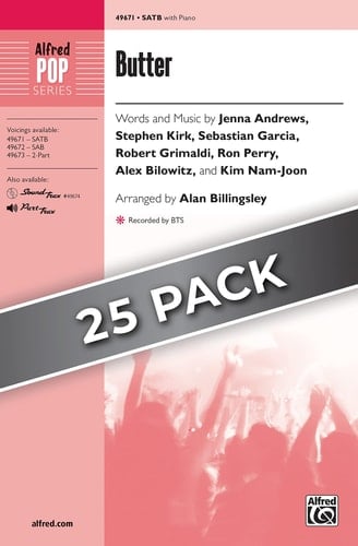 Butter, SATB Choral Octavo 25 Pack (Alfred Pop Choral Series)
