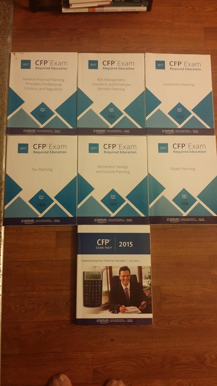 CFP Exam Required Education 2017 (6+1 books)