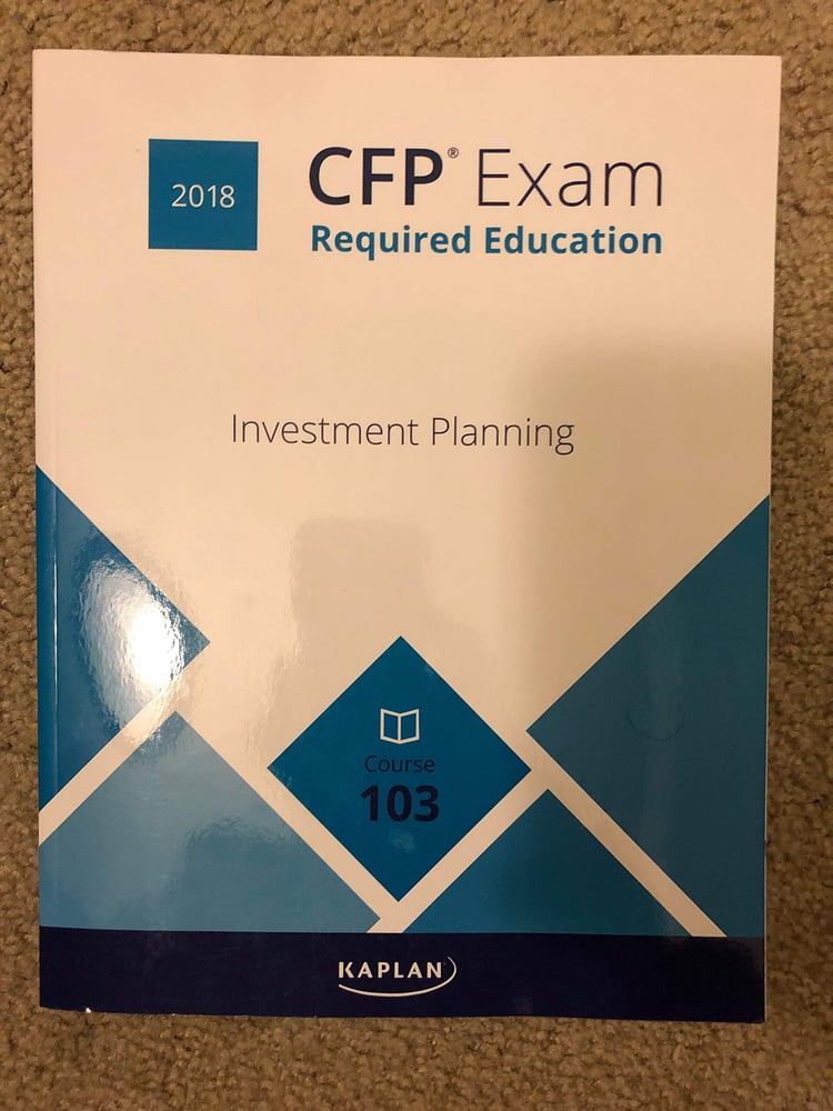 CFP Exam Required Education Investment Planning Kaplan 2018