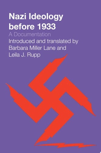 Nazi Ideology Before 1933 A Documentation