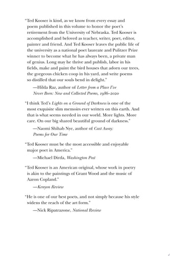 More in Time A Tribute to Ted Kooser