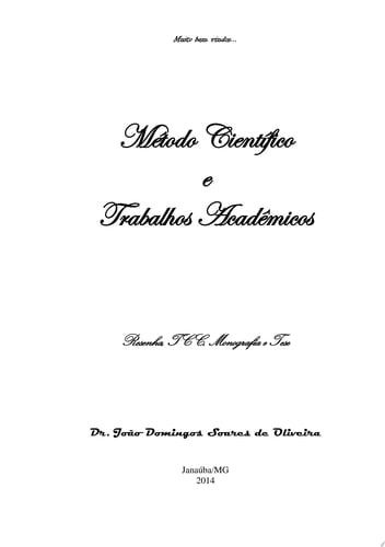 Método Científico E Trabalhos Acadêmicos