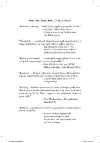 Richer, Wiser, Happier How the World's Greatest Investors Win in Markets and Life