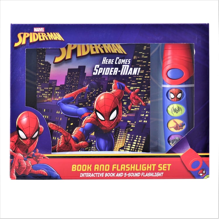 Marvel Spider-Man: Here Comes Spider-Man!: Book and Flashlight Set