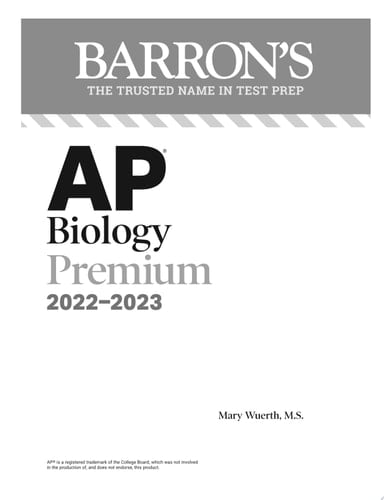 AP Biology Premium, 2022-2023: Comprehensive Review with 5 Practice Tests + an Online Timed Test Option
