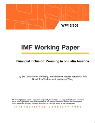Financial Inclusion Zooming in on Latin America