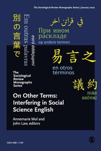 The Sociological Review Monographs 68/2 In Other Terms
