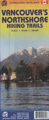 Vancouver's Northshore Hiking Trails Map 1:40,000/1:250,000