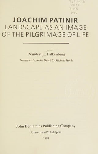 Joachim Patinir: Landscape As an Image of the Pilgrimage of Life (Oculi Vol 2)
