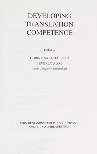 Developing Translation Competence