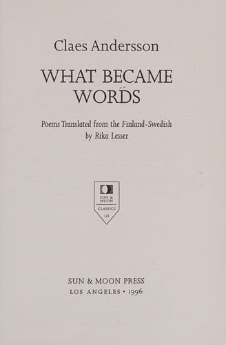 What Became Words