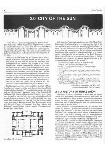 Cities of Middle-earth A Fantasy Game City Supplement. Minas Tirith