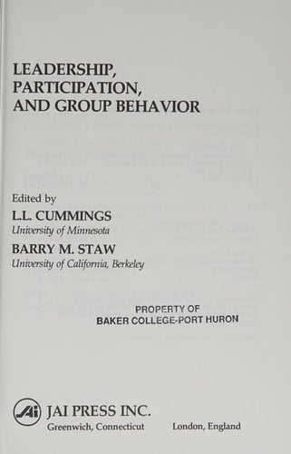 Leadership, Participation, and Group Behavior