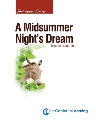 A Midsummer Night's Dream, William Shakespeare Curriculum Unit