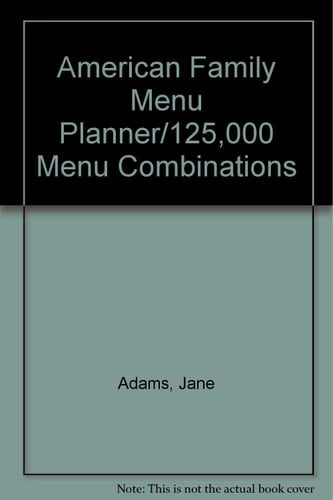 American Family Menu Planner