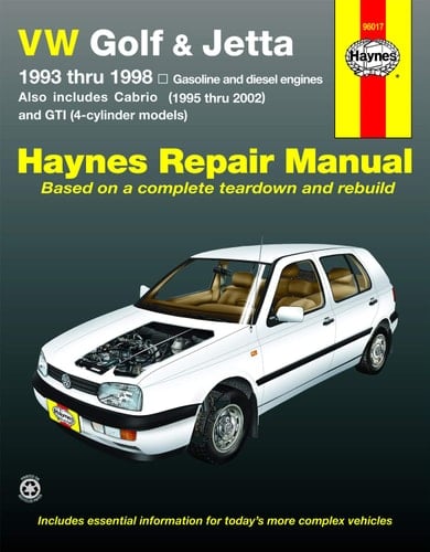 VW Golf & Jetta 1993 thru 1998