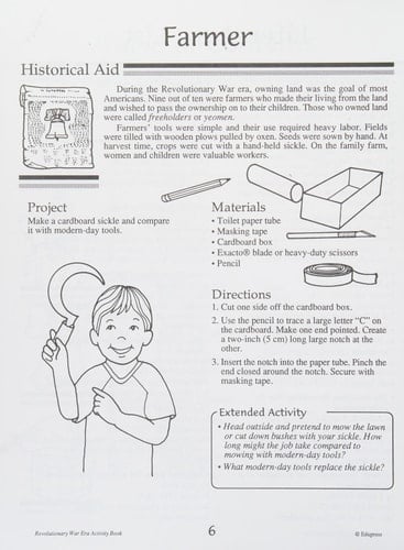 Revolutionary War Era Activity Book Arts, Crafts, Cooking and Historical AIDS