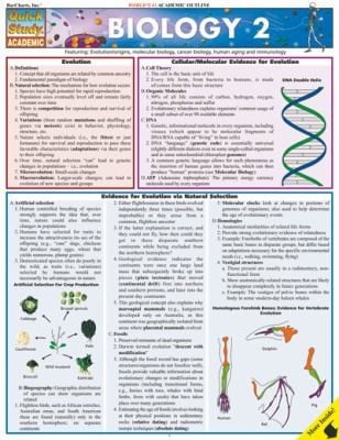 Biology 2 Laminate Reference Chart
            
                Quickstudy Academic