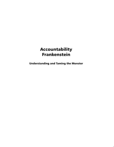 Accountability Frankenstein