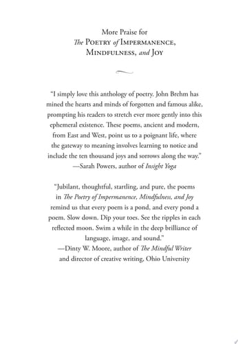 The Poetry of Impermanence, Mindfulness, and Joy