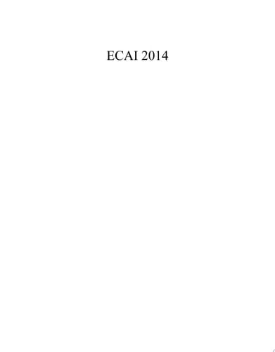 ECAI 2014 21st European Conference on Artificial Intelligence