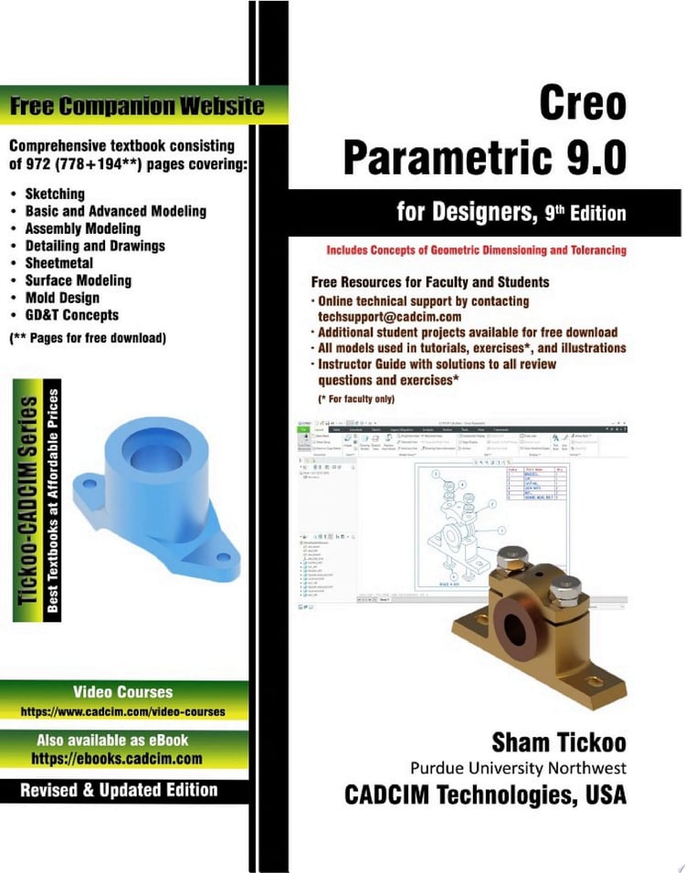 Creo Parametric 9.0 for Designers, 9th Edition