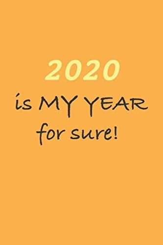 2020 Is My Year for Sure Mind Map with College Ruled Notebook / Journal - Write Down Your Inspirations / Ideas / Thoughts / Wishes and More for 2020 - Orange Edition
